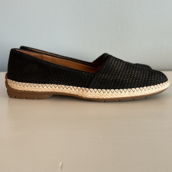 Paul Green Shoes - Paul Green •  Layla Leather Espadrille Flats in Black Size 8 US / 37 EU / 5.5 UK